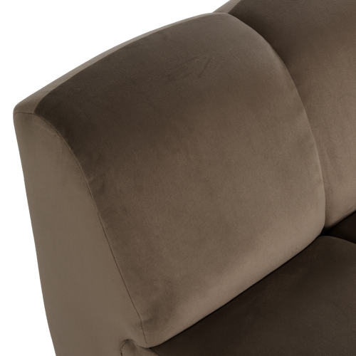 WOOOD 1-zits bank Mojo - Velvet - Taupe - 74x84x97