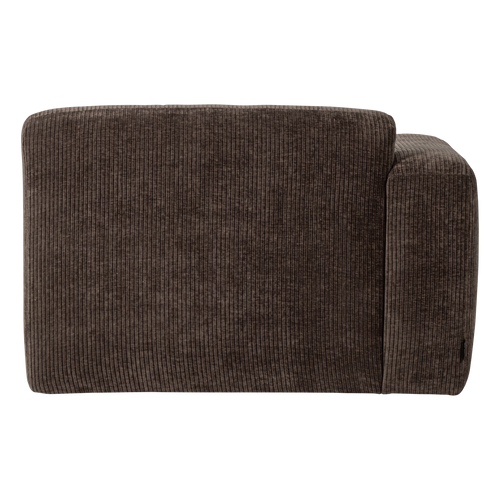 WOOOD chaise longue bank links Mojo Base - Rib - Bruin - 74x112x162