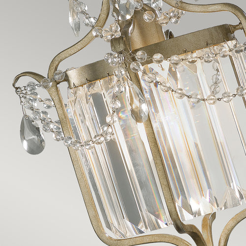 Elstead Gianna - 1-lichts hanglamp zilver, E27
