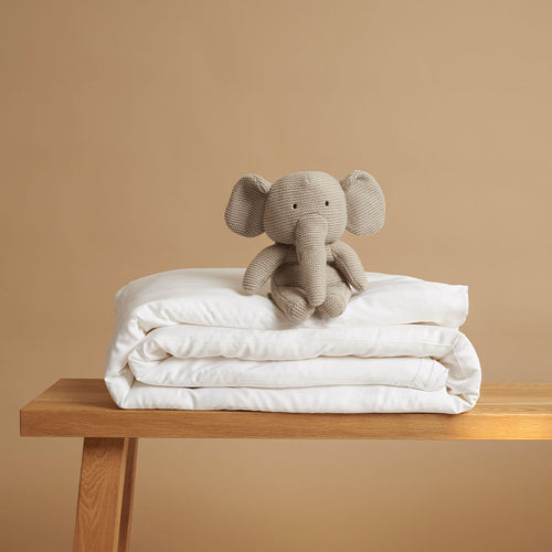 Coco & Cici - Kids - TENCEL Sateen Dekbedovertrek Wit - 140x200 + 1 kussensloop 60x70
