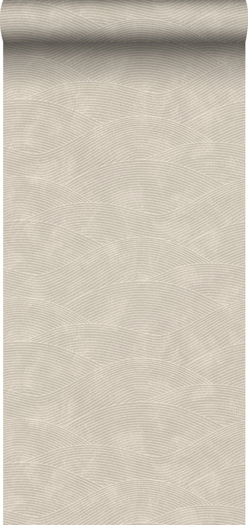 Borastapeter behang geweven structuur beige - 53 cm x 10.05 m - 660342 - vtwonen shop