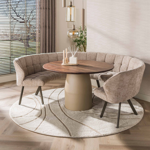Hoyz Collection - eetkamerbank Rova - Beige - 190x245x81 cm
