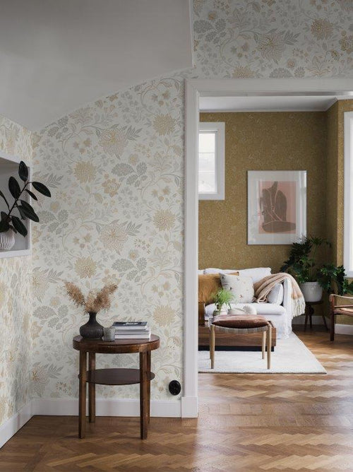 Borastapeter behang bloemen grijs - 53 cm x 10.05 m - 660994 - vtwonen shop