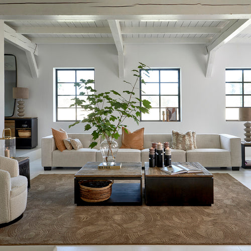 Rivièra Maison Vloerkleed Delfina - Taupe Decolan - 200x290cm