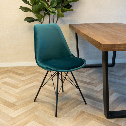 Kick kuipstoel Velvet - Blauw - vtwonen shop