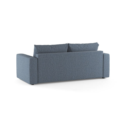Cosmopolitan Design - Converteerbare bank Grena 3-zits, structurele stof donkerblauw - 100x205x90cm