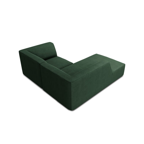 Cosmopolitan Design - Modulaire hoekbank links Siena 3-zits, structurele stof groente - 180x186x69cm