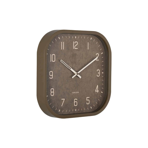 Karlsson wandklok Elemental Cuadrado - groen - Ø30cm