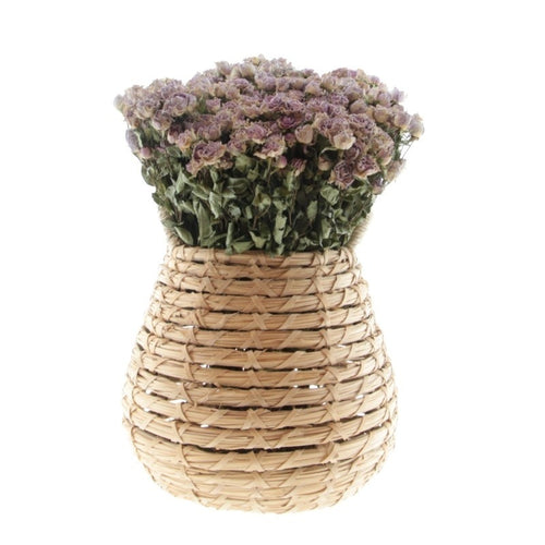 My Flowers.shop Tien gedroogde lavendel-grijze trosrozen | Lengte 50 centimeter | Per bos te bestellen - vtwonen shop