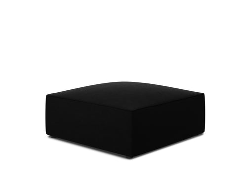Micadoni Poef Ruby flueel, zwart - 93x93x40cm