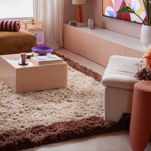 Interieur05 vloerkleed Pilo - hoogpolig - beige/buin - 200 x 290cm