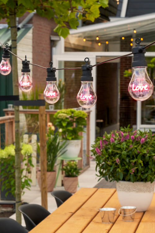 Luca Lighting Love LED Lichtsnoer Buiten - L450 cm - Roze - vtwonen shop