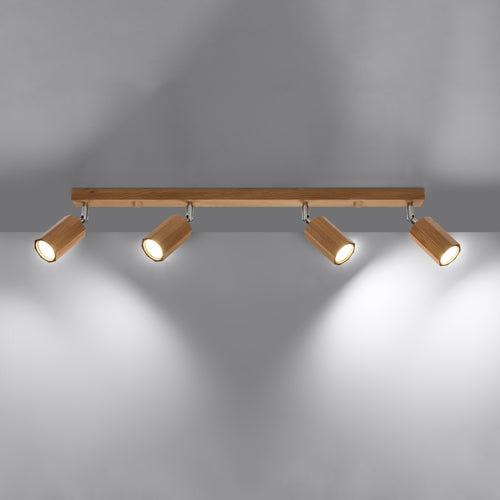 Sollux Lighting Plafondlamp ZEKE 4 eik - 80x5x20cm