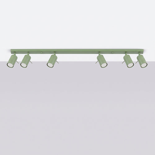 Sollux Lighting Plafondlamp RING 6L salie - 118x6x16cm