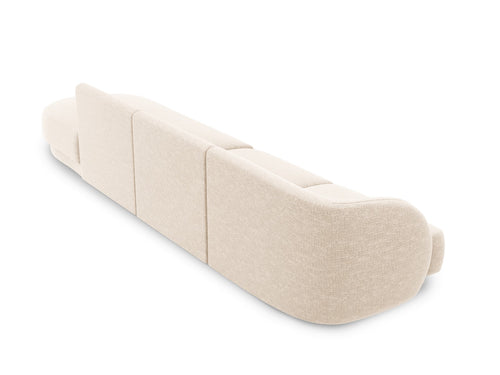 Micadoni Rechte bank Miley 4-zits, chenille, lichtbeige - 90x323x70cm