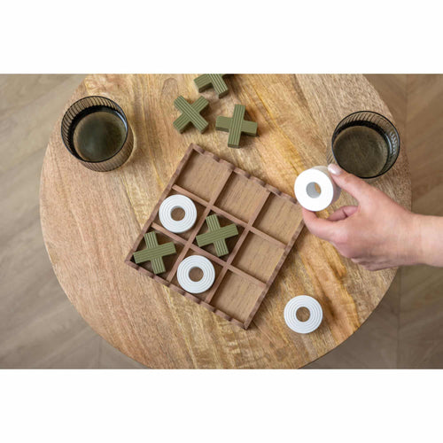 Present Time ornament Tic Tac Toe - groen - 18.5x18.5x5cm