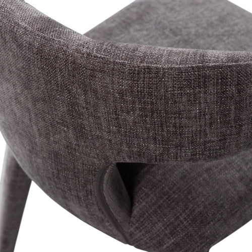 WOOOD eetkamerstoelen Permit - Polyester - Espresso - Set van 6