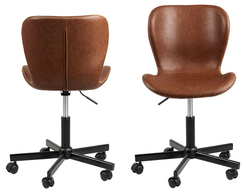 Rebellenclub Bureaustoel Pescara - Bruin Letherlook - vtwonen shop