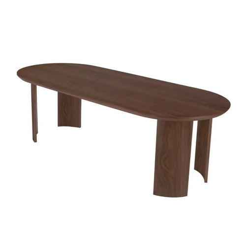 Giga Meubel Eettafel Reno - Walnoot - Ovaal - 240 cm - Japandi