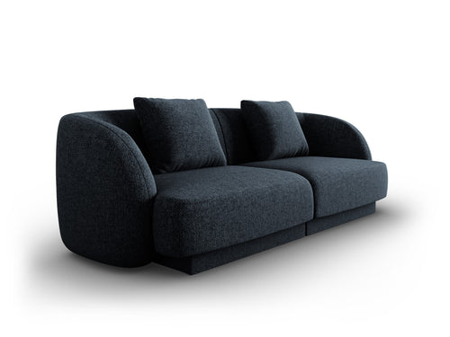 Cosmopolitan Design Bank Tulum 2-zits, chenille, koningsblauw - 90x180x70cm