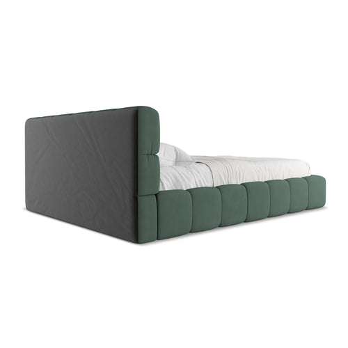 LaMiaSofa Bed met opbergruimte Roma - chenille stof - groente - 180x228x82