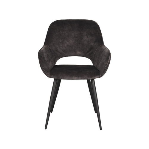 LABEL51 Eetkamerstoel Fer - Antraciet - Zithoogte 48cm - Set van 2 - vtwonen shop