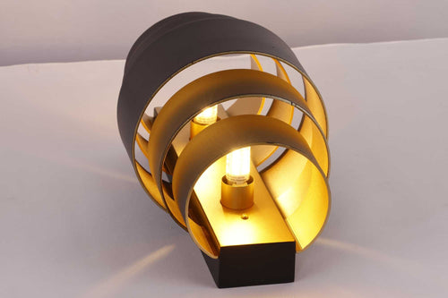 Artdelight wandlamp Rolls - 2 lichts - 13  x 22   cm - zwart goud - vtwonen shop