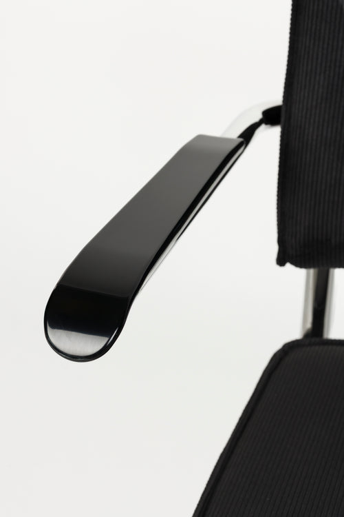 Zuiver Ridge Rib Armstoel Zwart - Set van 2 - vtwonen shop