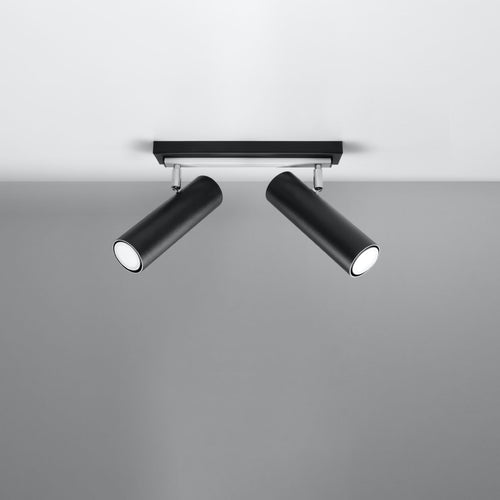 Sollux Lighting Plafondlamp DIREZIONE 2 zwart - 30x6x20cm