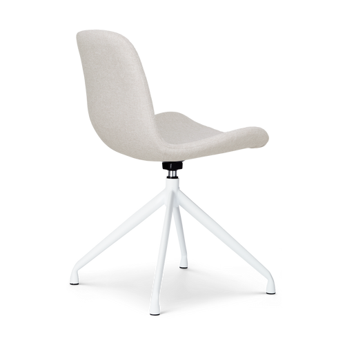 Nolon Nola-Fé Eetkamerstoel Beige - Draaibaar Wit Onderstel - vtwonen shop