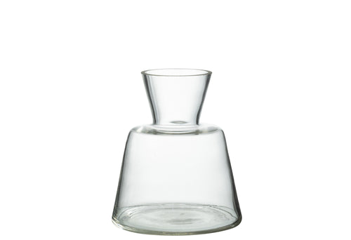 J-Line vaas Conisch - glas - transparant - small - 17 cm hoog