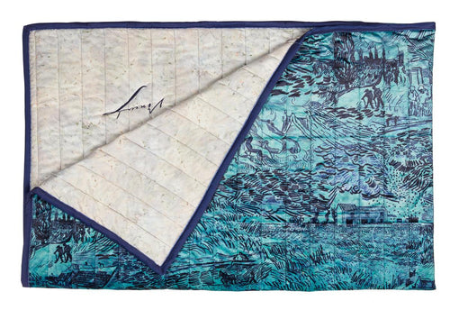 Bedsprei beddinghouse x van gogh museum champs de blé - Bedsprei - 260x260 cm - Blauw - vtwonen shop