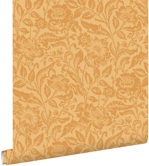 ESTAhome behang vintage bloemen oranje - 50 x 900 cm - 131681