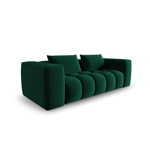 Cosmopolitan Design - Modulaire bank Verona 3-zits, flueel flessengroen - 85x200x70cm