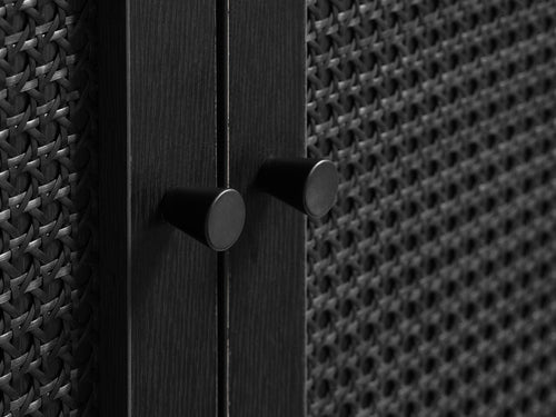 Rebellenclub Dressoir Berley - Zwart met Rattan