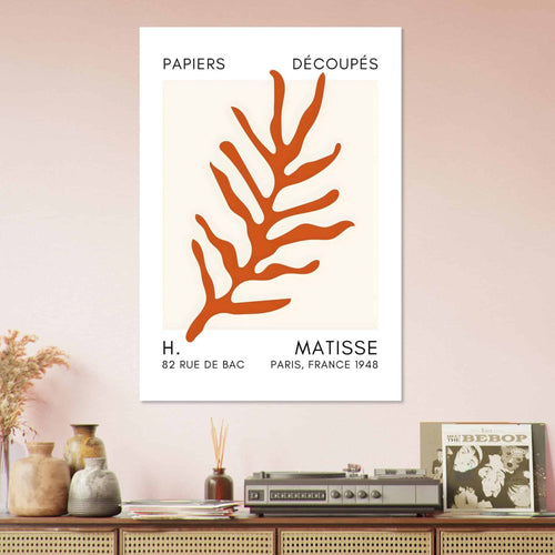 Artfulprints  Matisse – Ocean flora orange   poster 50x70 cm - vtwonen shop