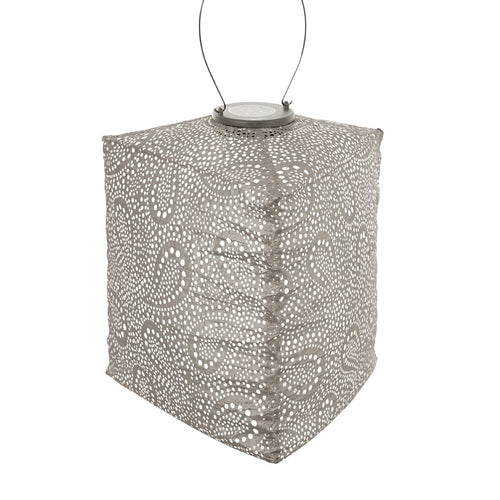 Lumiz solar lampion paisley triangle - 28 cm - licht taupe