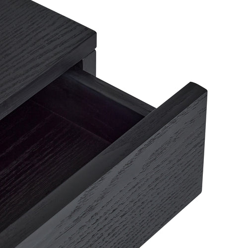 Hübsch nachtkastje Noir - essen fineer/ijzer/mdf - 48x31xh60cm