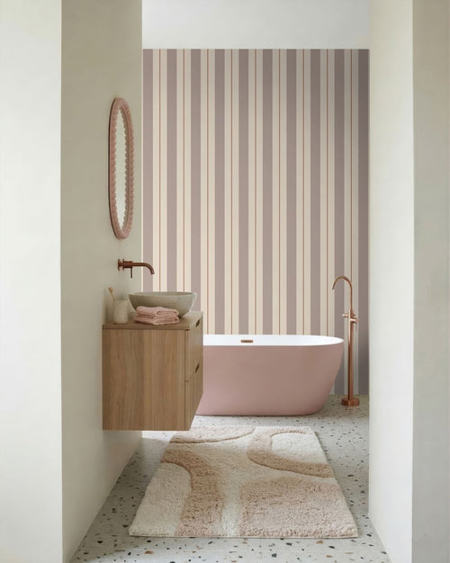 ESTAhome behang strepen bruin en beige - 50 x 900 cm - 132152