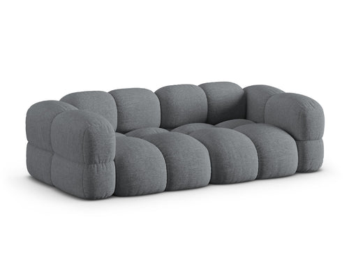 Cosmopolitan Design Bank Loretto 4-zits, structurele stof grijs - 100x250x68cm