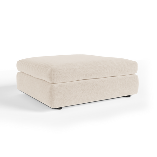 Sia Home - Modulaire poef NEST - Zacht aanvoelende geweven stof - Beige - 101cm