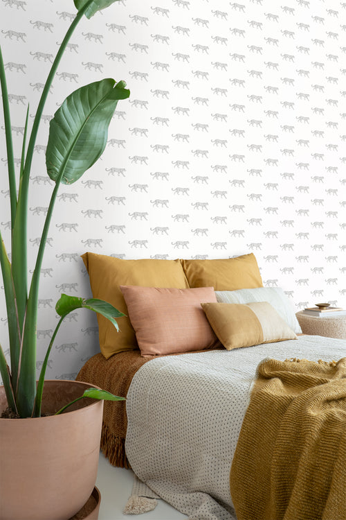 ESTAhome behang panters wit en lichtgrijs - 53 cm x 10.05 m - 139772 - vtwonen shop