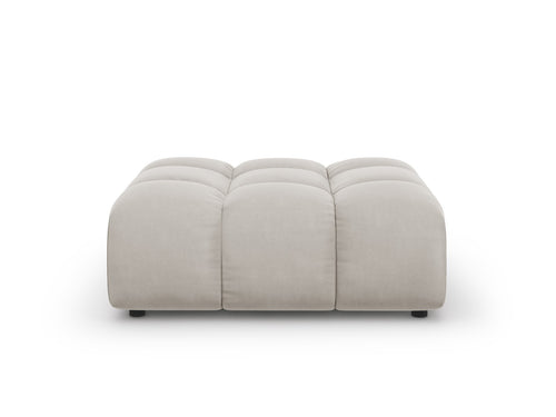 Cosmopolitan Design Poef Sky flueel, lichtbeige - 80x102x43cm