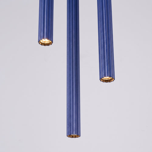 Sollux Lighting Hanglamp ARCHE 3P ultramarijn - 20x20x120cm