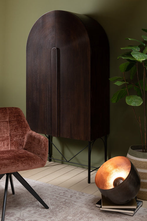 J-Line stoel Louna - ijzer/acryl - bruin