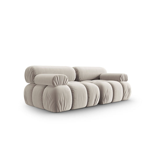 Cosmopolitan Design - Modulaire bank Cortina 2-zits, flueel donkerbeige - 94x188x70cm