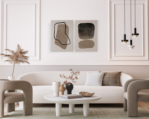 Set 2 Canvas 60x40 Gedrukt Stenen