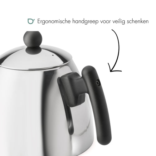 Bredemeijer - Theepot Duet Classic 1,2L zwart beslag - vtwonen shop