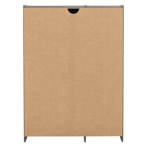 WOOOD 2-deurs kast Brock - Essen Fineer - Warmgrijs - 140x102x44
