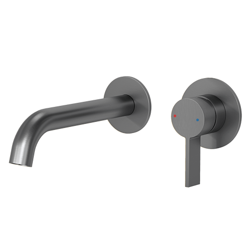 LOMAZOO inbouw wastafelkraan Gaia - muurkraan - gun metal